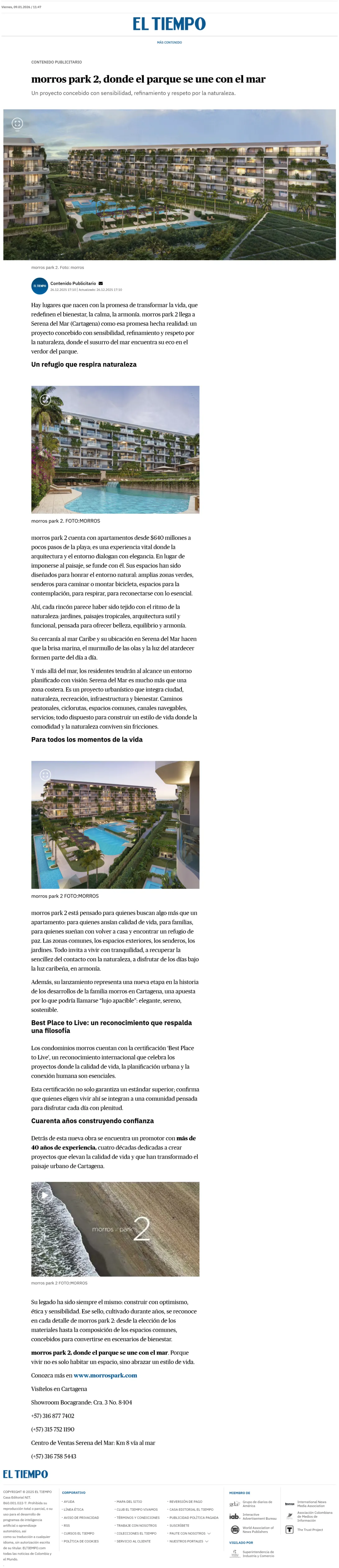 morros park 2, donde el parque se une con el mar