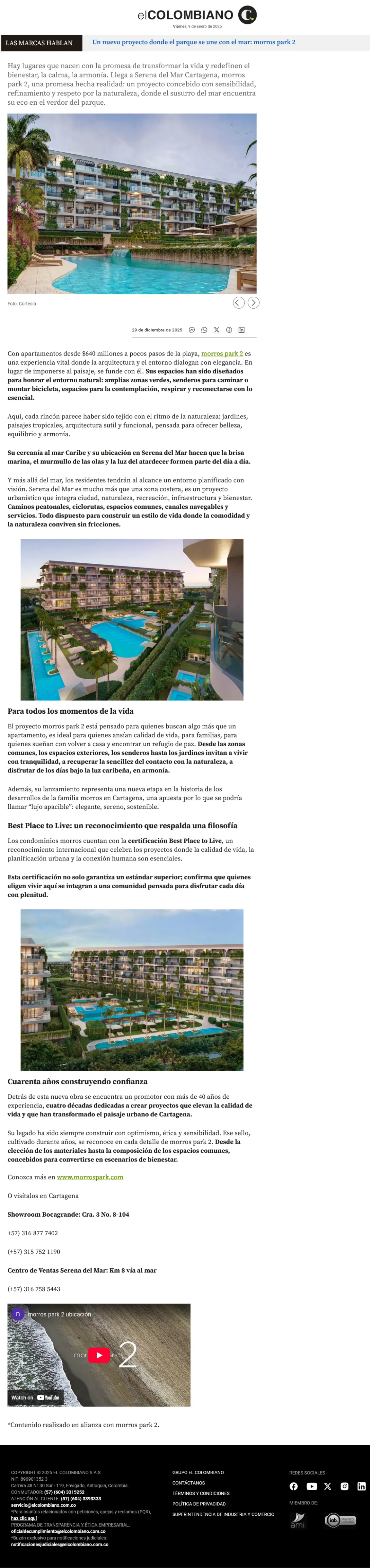 Un nuevo proyecto donde el parque se une con el mar: morros park 2